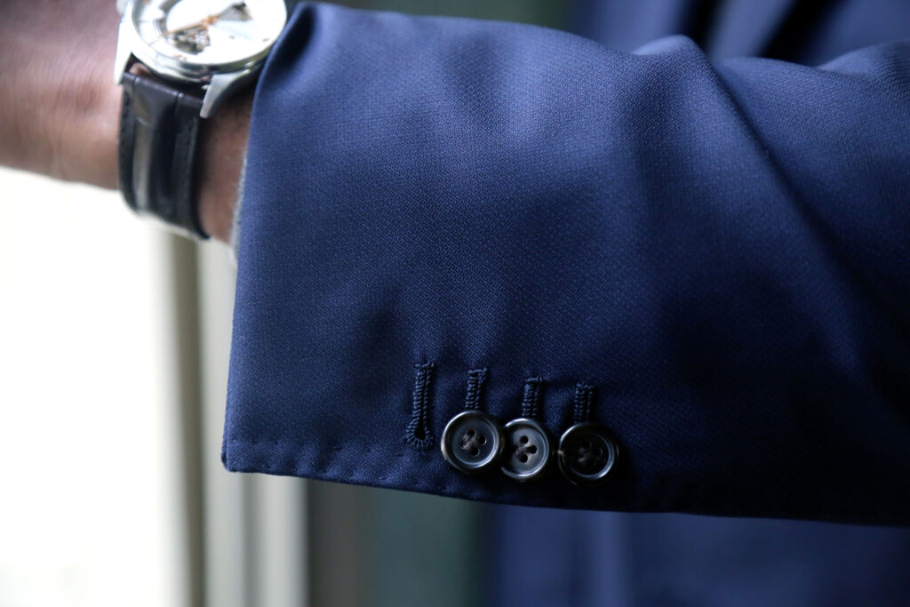 Hand sewn buttonholes