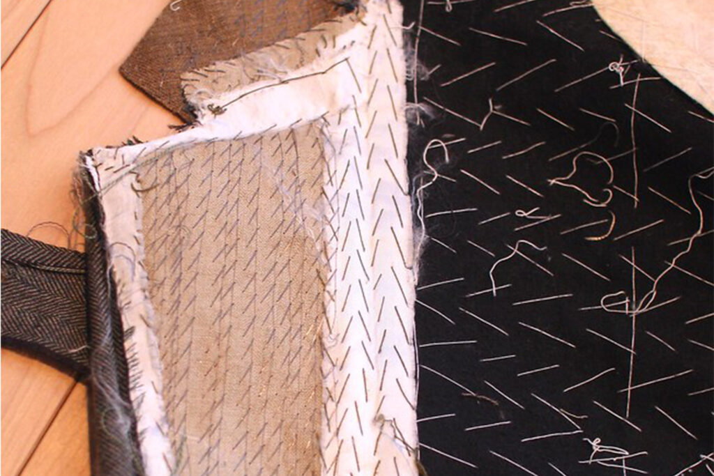 Full hand sewn interlinings and lapels